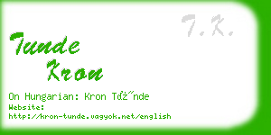 tunde kron business card